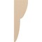 Ekena Millwork 4"W x 8"D x 24"H Thin Crestline Rough Cedar Woodgrain TimberThane Corbel, Primed Tan CORUR04X08X24CRERCPR - alternate 2